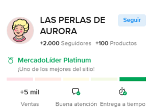 Las Perlas de Aurora, Mercado Líder Platinum: más de 5 mil ventas, buena atención y entrega a tiempo.