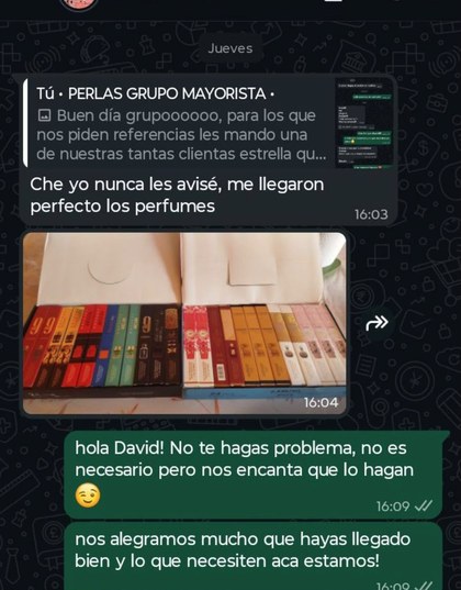 Testimonio de cliente por WhatsApp 1