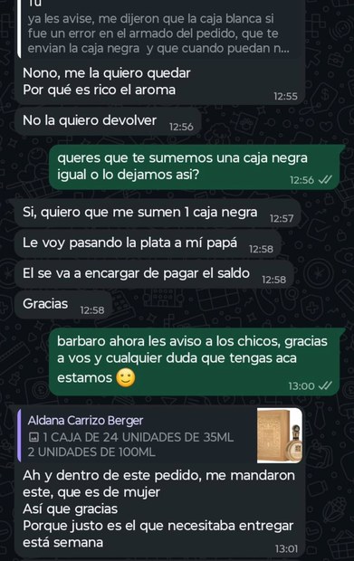 Testimonio de cliente por WhatsApp 3