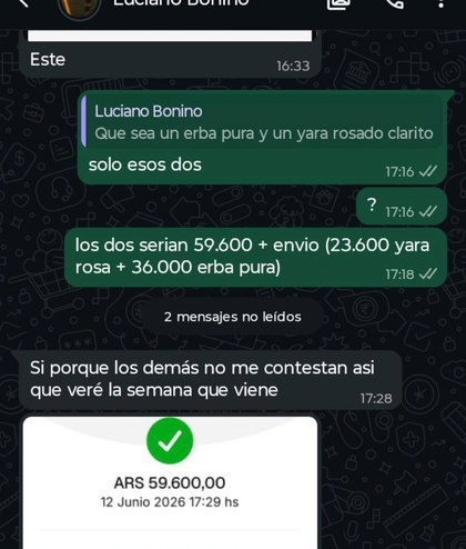 Testimonio de cliente por WhatsApp 6